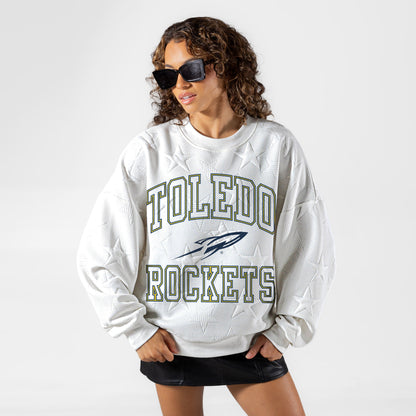 TOLEDO ROCKETS BIG PLAY ENERGY EMBOSSED STAR CREWNECK