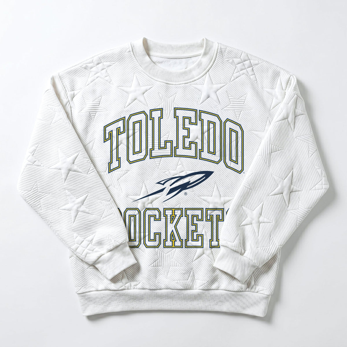 TOLEDO ROCKETS BIG PLAY ENERGY EMBOSSED STAR CREWNECK