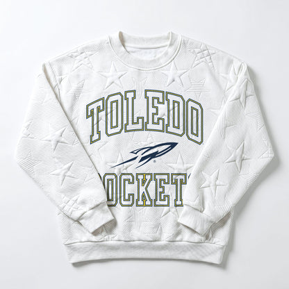 TOLEDO ROCKETS BIG PLAY ENERGY EMBOSSED STAR CREWNECK