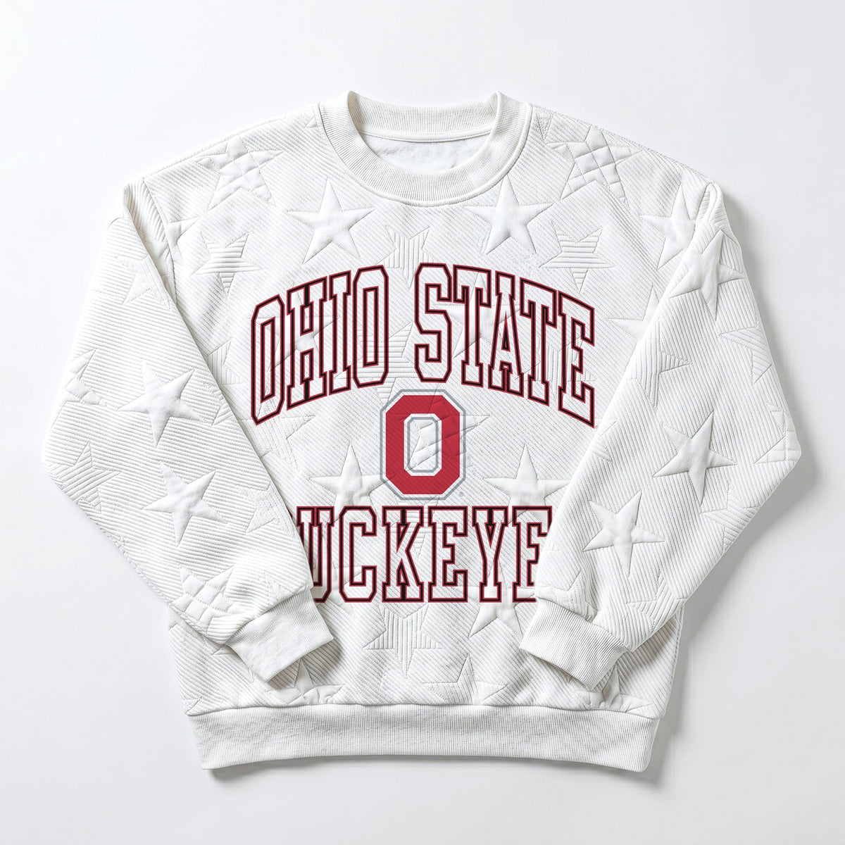 OHIO STATE BUCKEYES BIG PLAY ENERGY EMBOSSED STAR CREWNECK