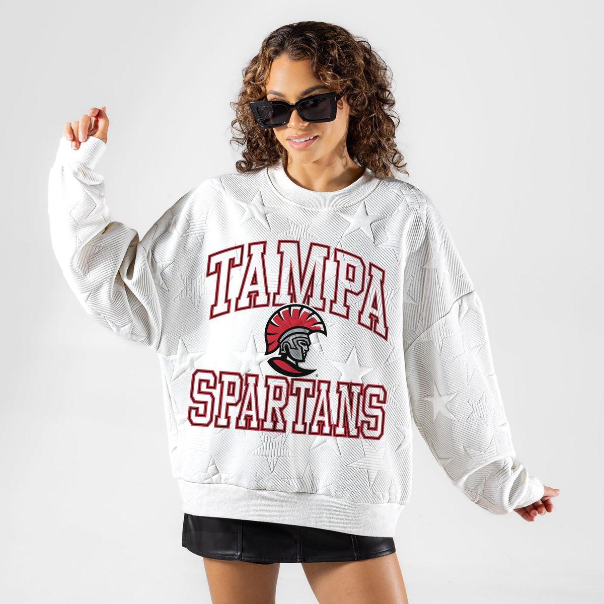 TAMPA SPARTANS BIG PLAY ENERGY EMBOSSED STAR CREWNECK