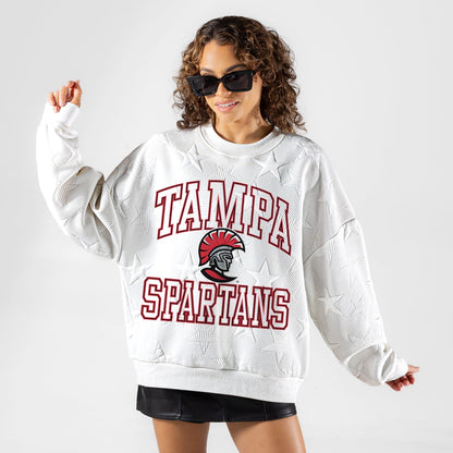 TAMPA SPARTANS BIG PLAY ENERGY EMBOSSED STAR CREWNECK
