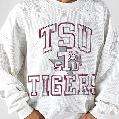 TEXAS SOUTHERN TIGERS BIG PLAY ENERGY EMBOSSED STAR CREWNECK