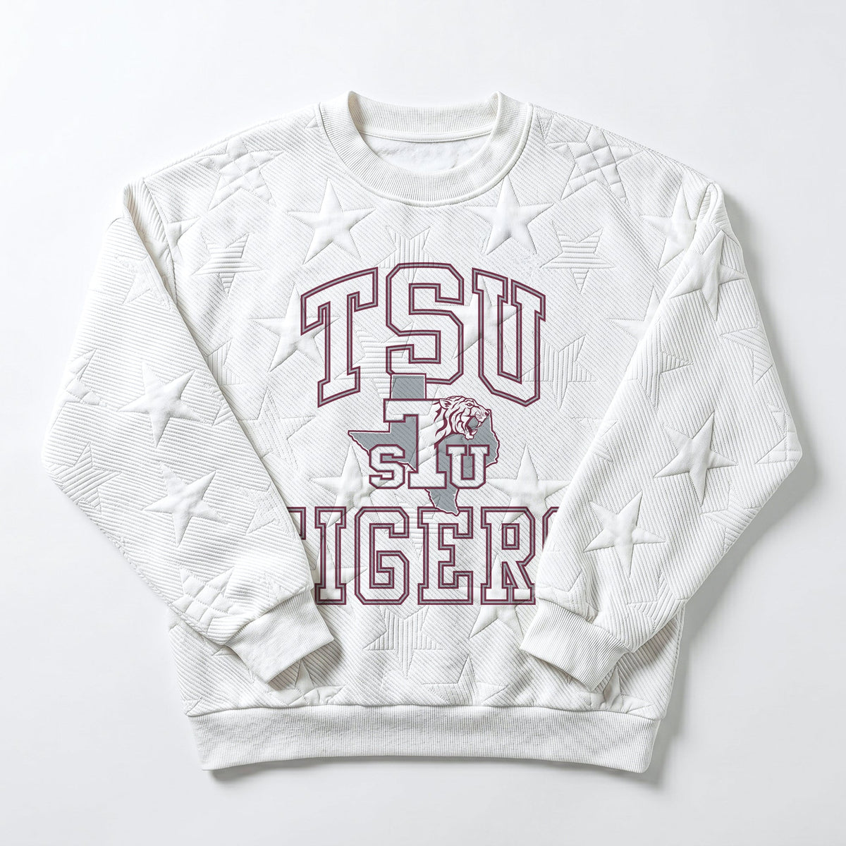 TEXAS SOUTHERN TIGERS BIG PLAY ENERGY EMBOSSED STAR CREWNECK