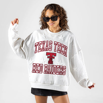 TEXAS TECH RED RAIDERS BIG PLAY ENERGY EMBOSSED STAR CREWNECK
