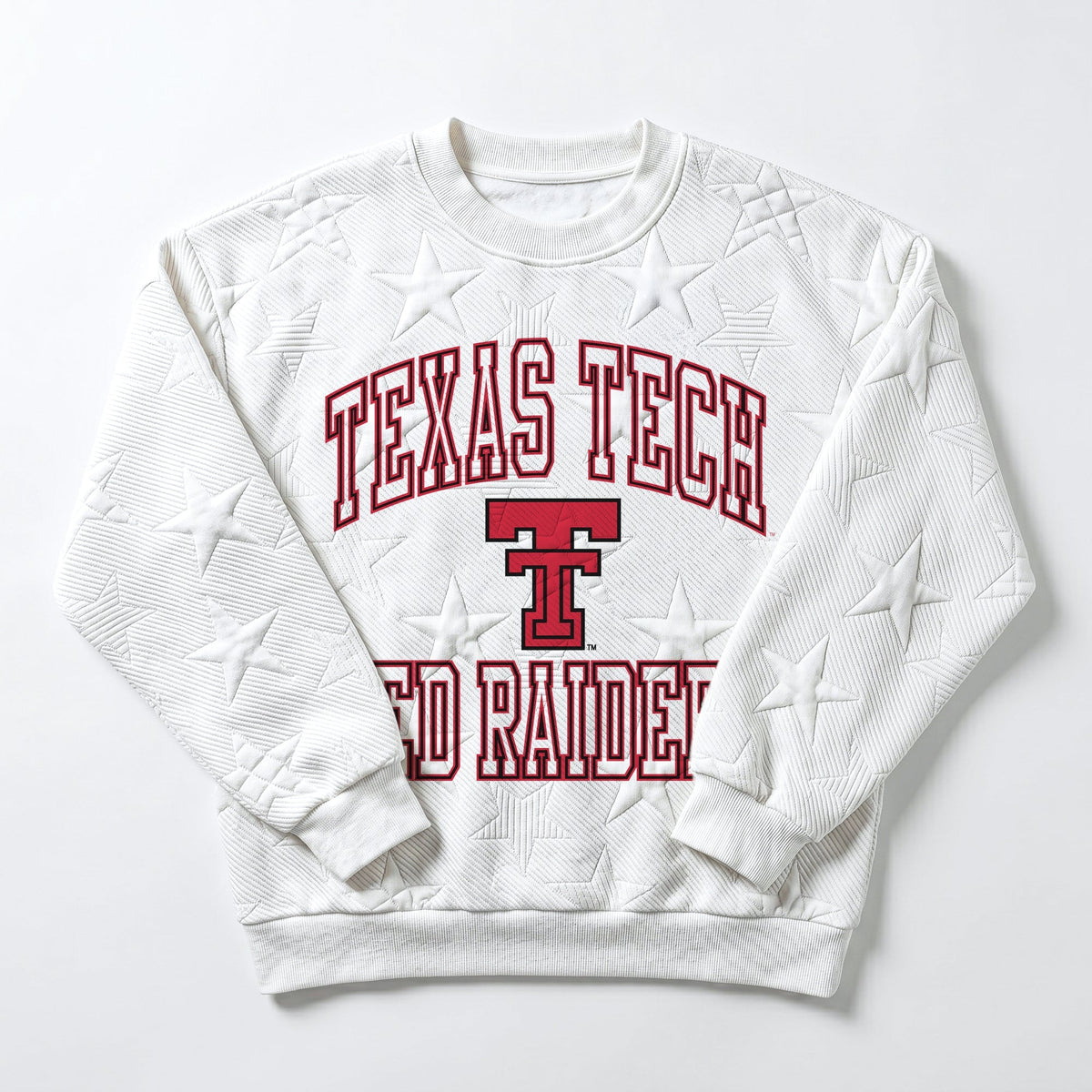 TEXAS TECH RED RAIDERS BIG PLAY ENERGY EMBOSSED STAR CREWNECK