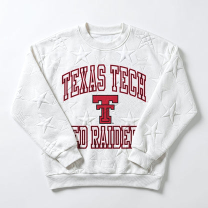 TEXAS TECH RED RAIDERS BIG PLAY ENERGY EMBOSSED STAR CREWNECK