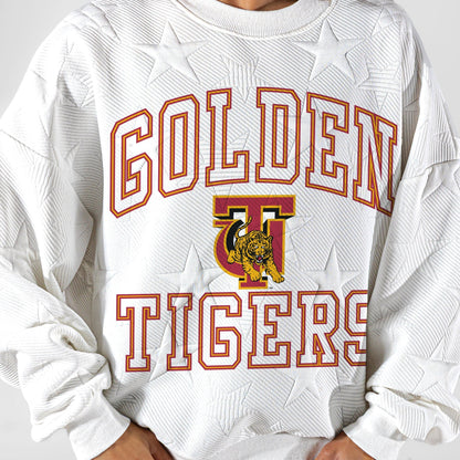 TUSKEGEE GOLDEN TIGERS BIG PLAY ENERGY EMBOSSED STAR CREWNECK