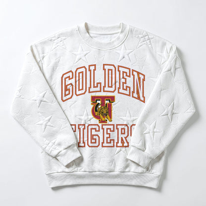 TUSKEGEE GOLDEN TIGERS BIG PLAY ENERGY EMBOSSED STAR CREWNECK
