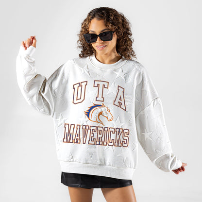 UT ARLINGTON MAVERICKS BIG PLAY ENERGY EMBOSSED STAR CREWNECK