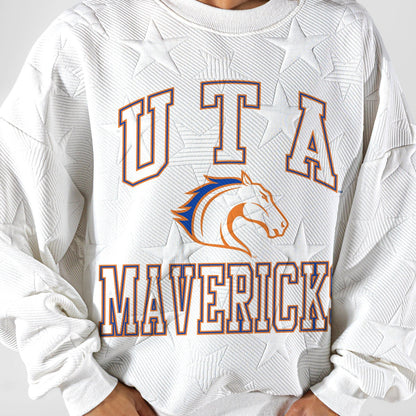 UT ARLINGTON MAVERICKS BIG PLAY ENERGY EMBOSSED STAR CREWNECK