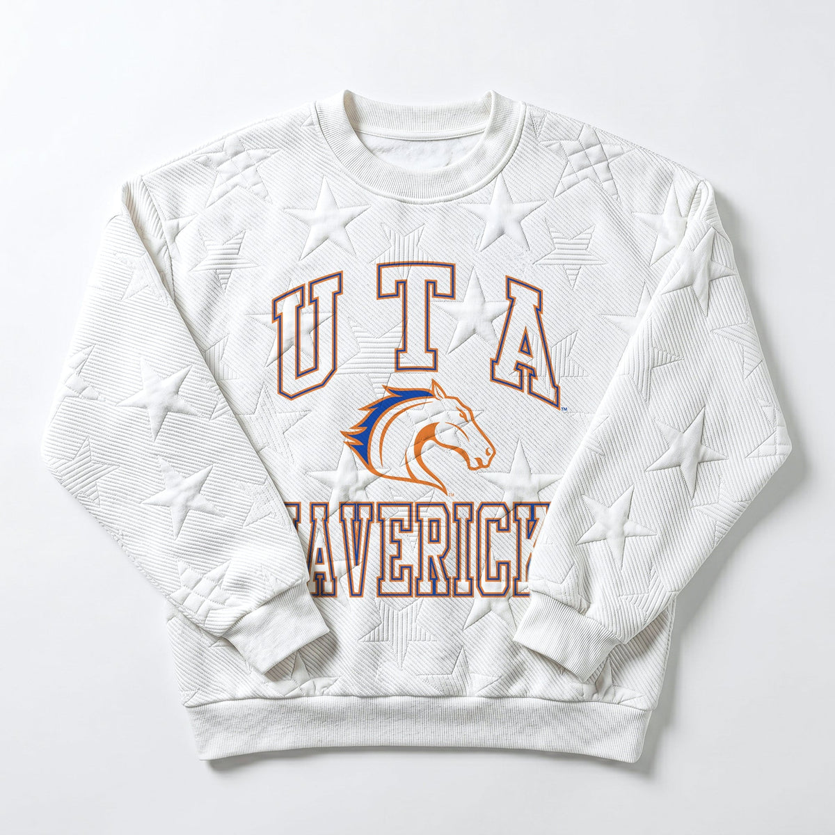 UT ARLINGTON MAVERICKS BIG PLAY ENERGY EMBOSSED STAR CREWNECK
