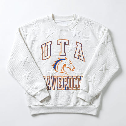 UT ARLINGTON MAVERICKS BIG PLAY ENERGY EMBOSSED STAR CREWNECK