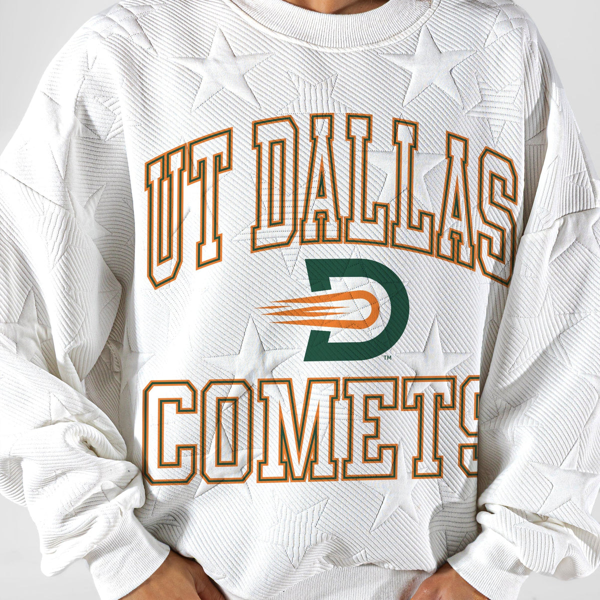 TEXAS AT DALLAS COMETS BIG PLAY ENERGY EMBOSSED STAR CREWNECK