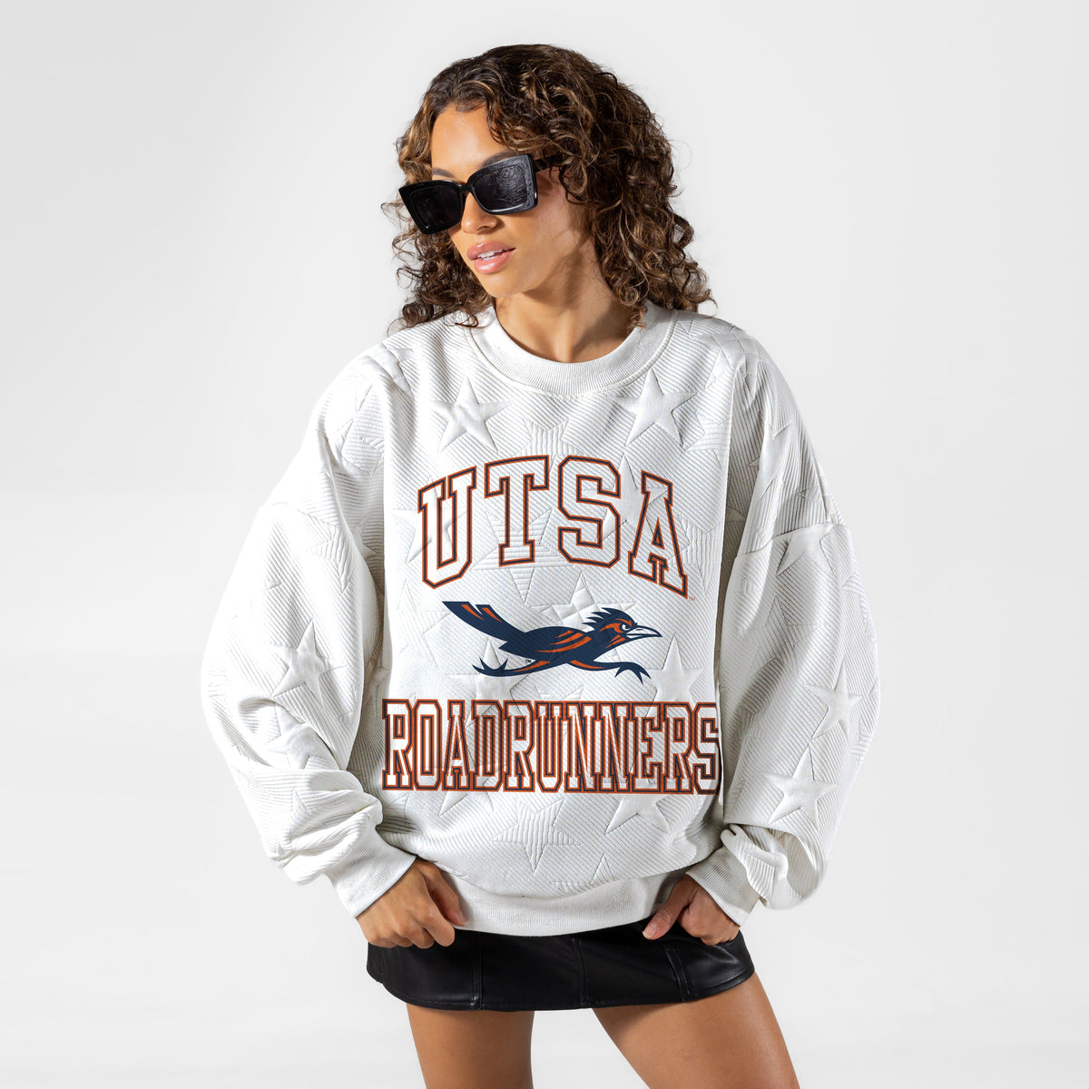UTSA ROADRUNNERS BIG PLAY ENERGY EMBOSSED STAR CREWNECK