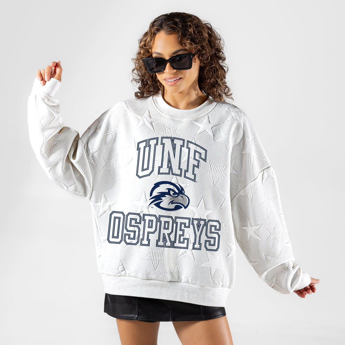 NORTH FLORIDA OSPREYS BIG PLAY ENERGY EMBOSSED STAR CREWNECK
