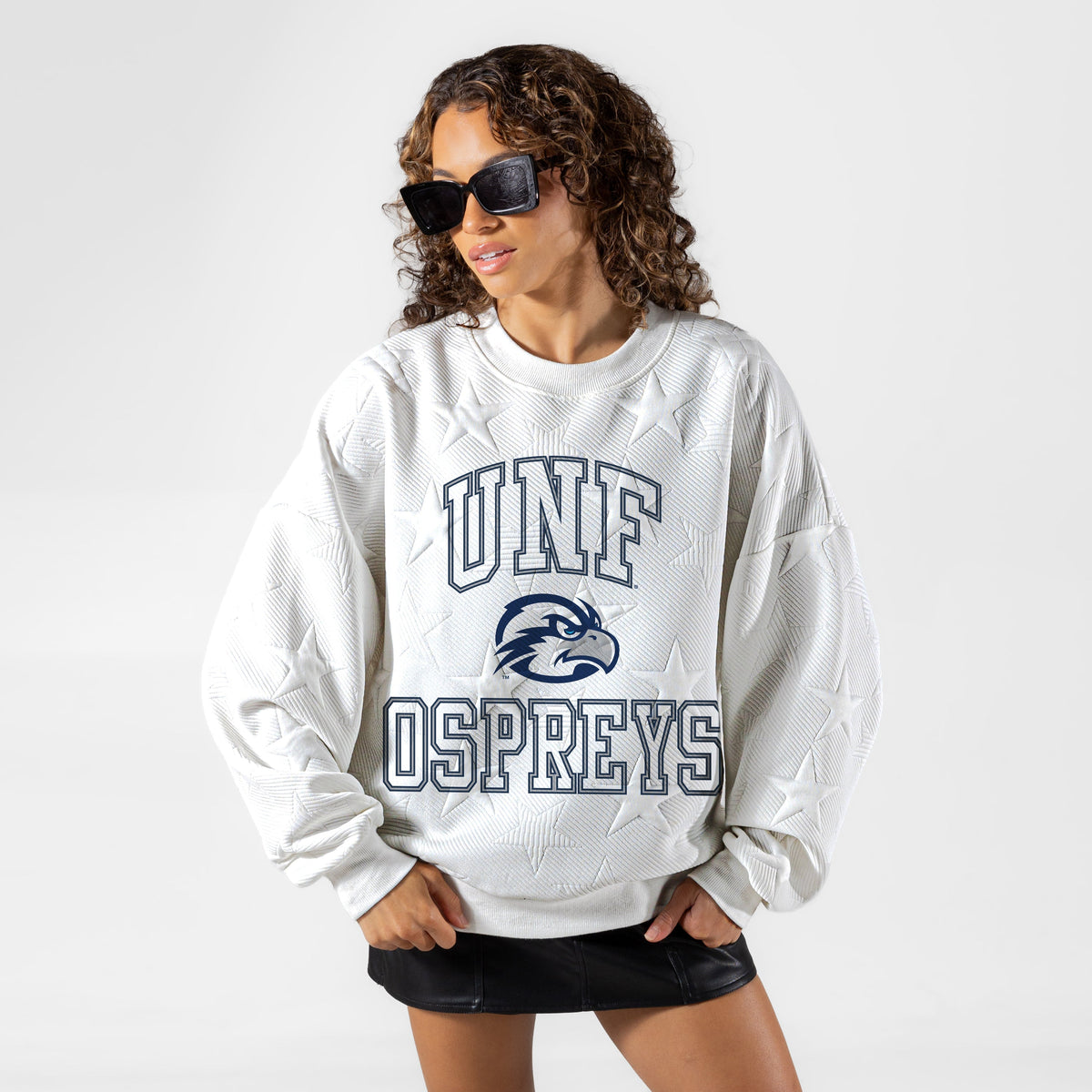 NORTH FLORIDA OSPREYS BIG PLAY ENERGY EMBOSSED STAR CREWNECK