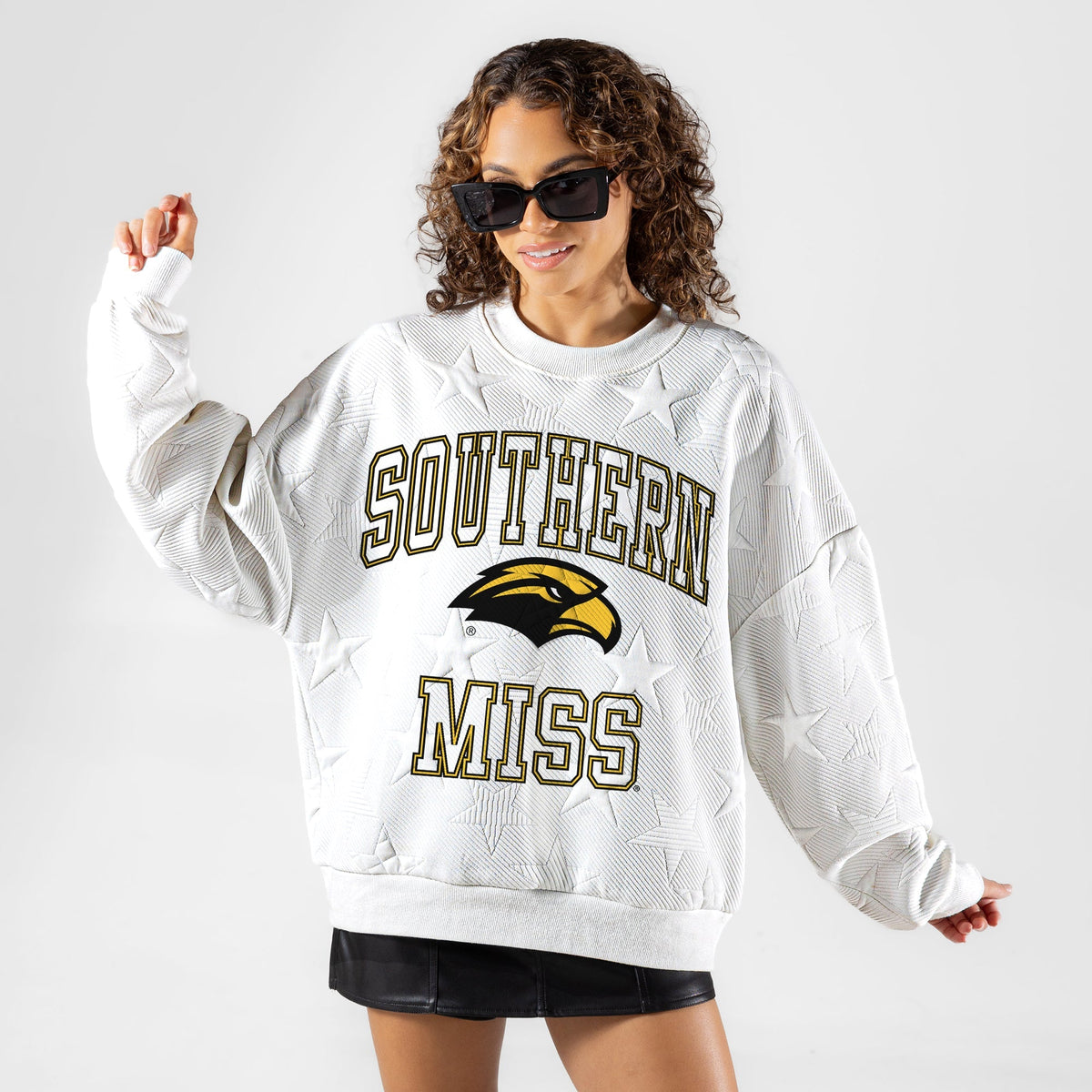 SOUTHERN MISS GOLDEN EAGLES BIG PLAY ENERGY EMBOSSED STAR CREWNECK