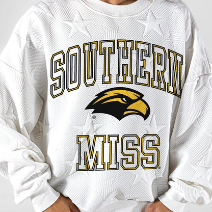 SOUTHERN MISS GOLDEN EAGLES BIG PLAY ENERGY EMBOSSED STAR CREWNECK