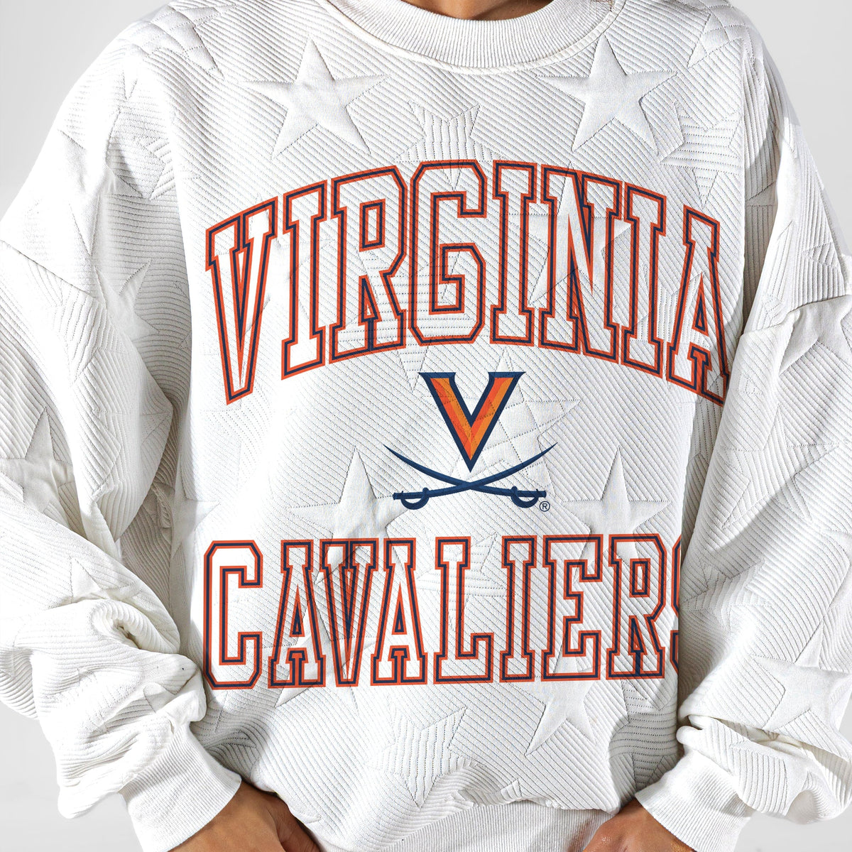 VIRGINIA CAVALIERS BIG PLAY ENERGY EMBOSSED STAR CREWNECK