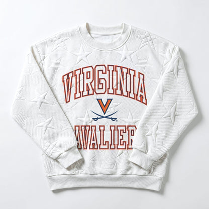 VIRGINIA CAVALIERS BIG PLAY ENERGY EMBOSSED STAR CREWNECK
