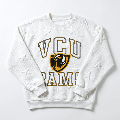 VIRGINIA COMMONWEALTH RAMS BIG PLAY ENERGY EMBOSSED STAR CREWNECK