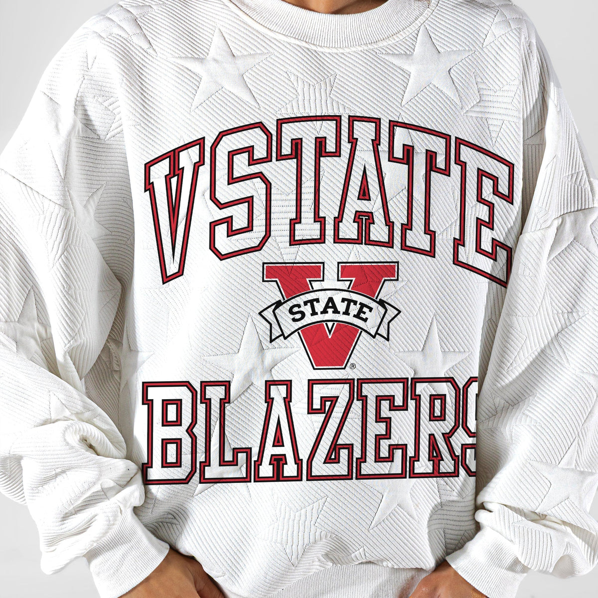 VALDOSTA STATE BLAZERS BIG PLAY ENERGY EMBOSSED STAR CREWNECK