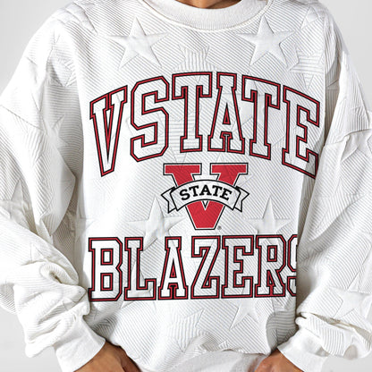 VALDOSTA STATE BLAZERS BIG PLAY ENERGY EMBOSSED STAR CREWNECK