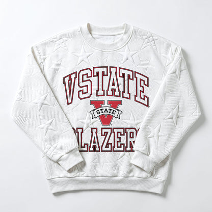 VALDOSTA STATE BLAZERS BIG PLAY ENERGY EMBOSSED STAR CREWNECK