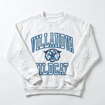 VILLANOVA WILDCATS BIG PLAY ENERGY EMBOSSED STAR CREWNECK