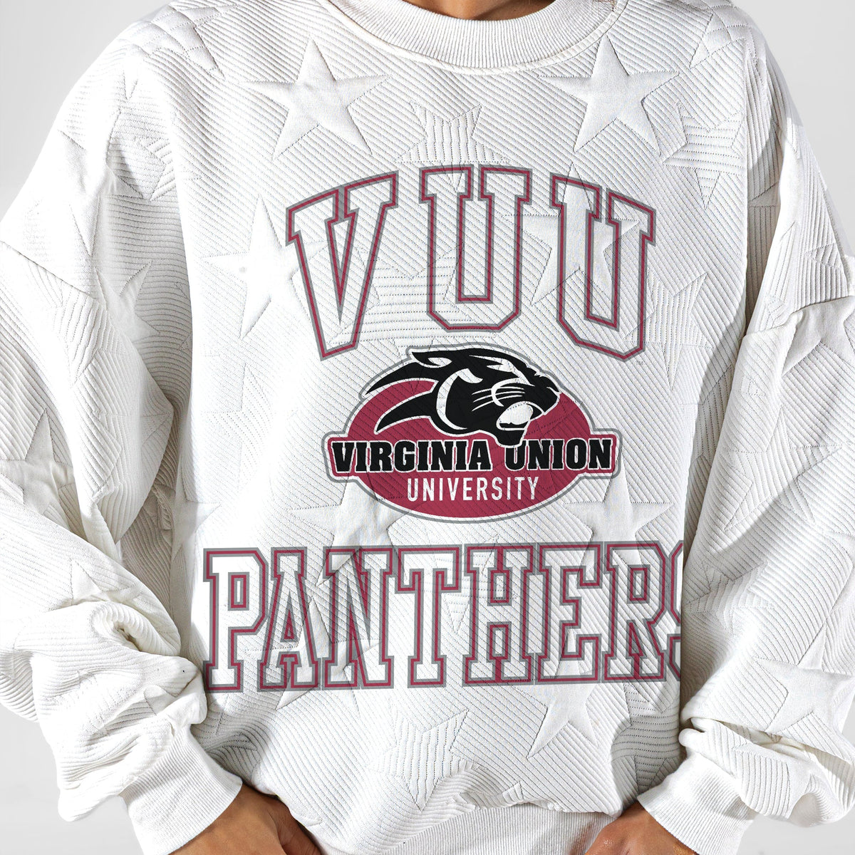 VIRGINIA UNION PANTHERS BIG PLAY ENERGY EMBOSSED STAR CREWNECK