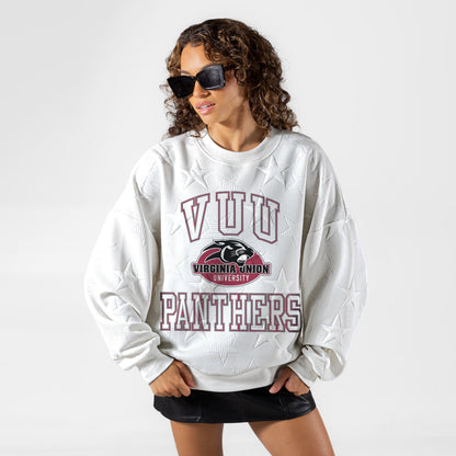 VIRGINIA UNION PANTHERS BIG PLAY ENERGY EMBOSSED STAR CREWNECK
