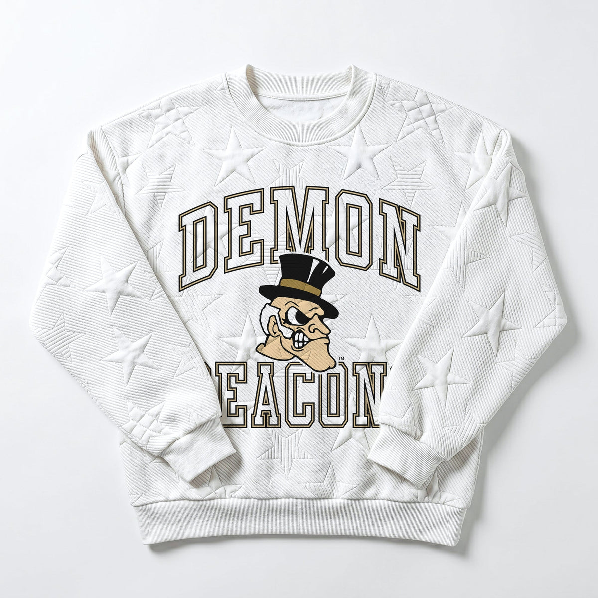 WAKE FOREST DEMON DEACONS BIG PLAY ENERGY EMBOSSED STAR CREWNECK