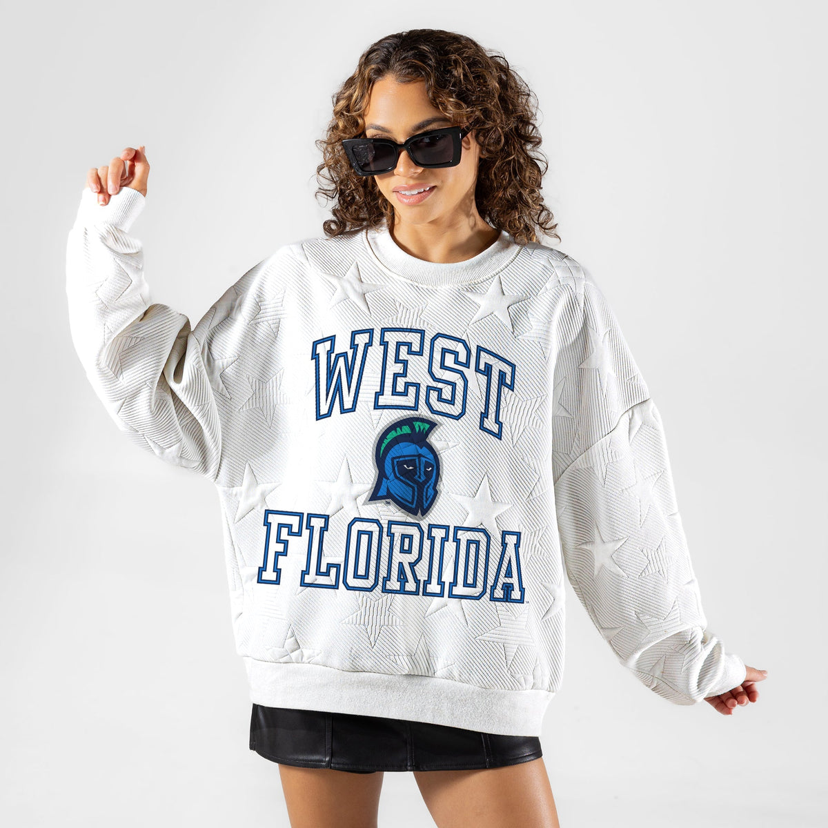 WEST FLORIDA ARGONAUTS BIG PLAY ENERGY EMBOSSED STAR CREWNECK