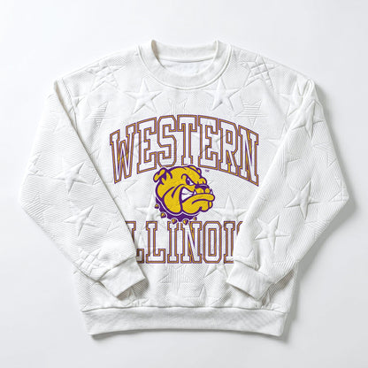 WESTERN ILLINOIS LEATHERNECKS BIG PLAY ENERGY EMBOSSED STAR CREWNECK