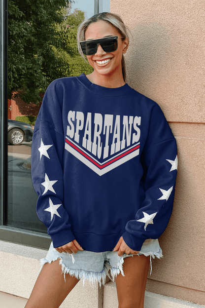 BIXBY SPARTANS RHINESTONE SLEEVE ALLSTAR SWEATSHIRT - The Club