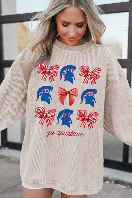 SPARTANS WEAR BOWS CORDED PULLOVER