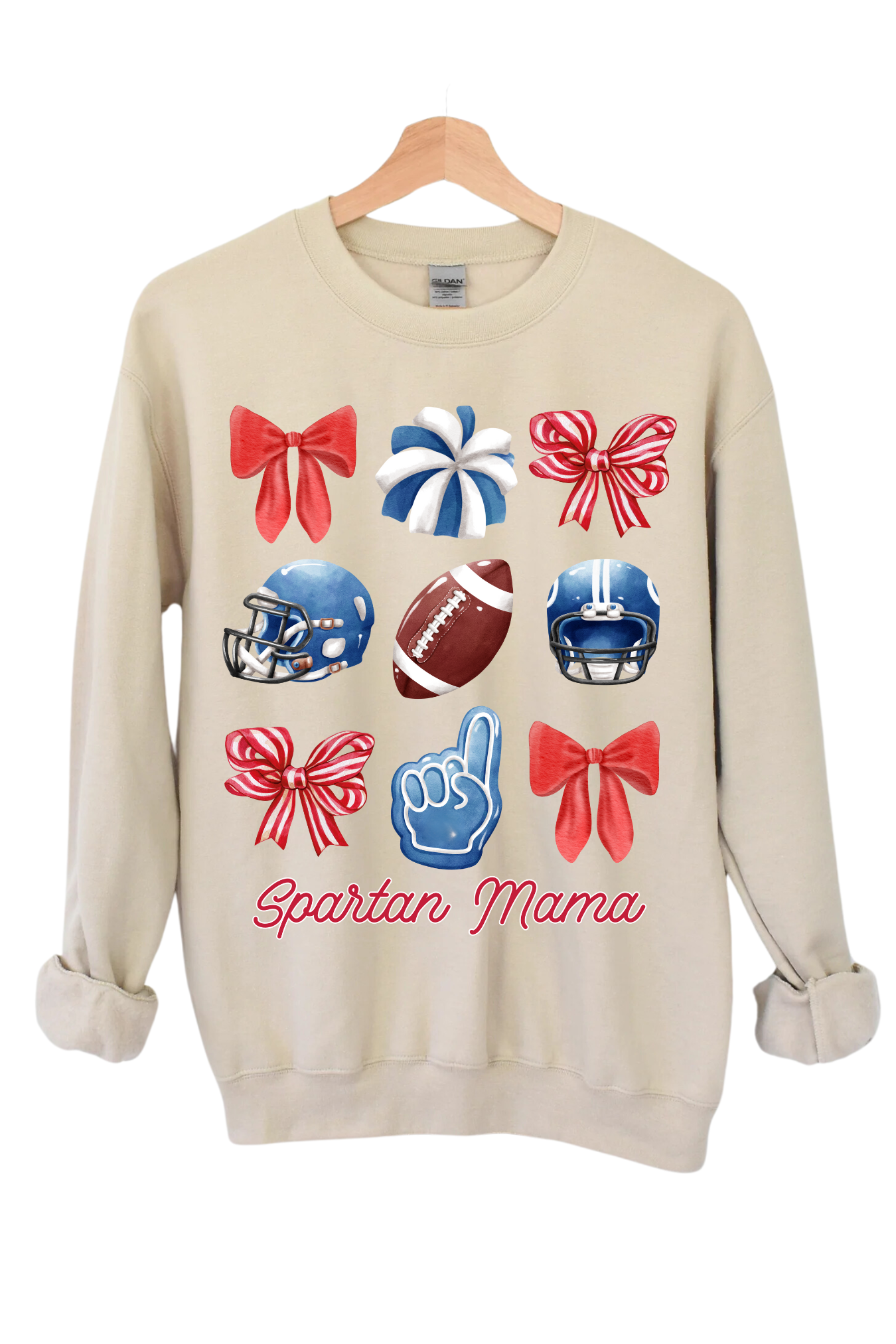 SPARTAN FOOTBALL MAMA CLASSIC CREW SWEATSHIRT