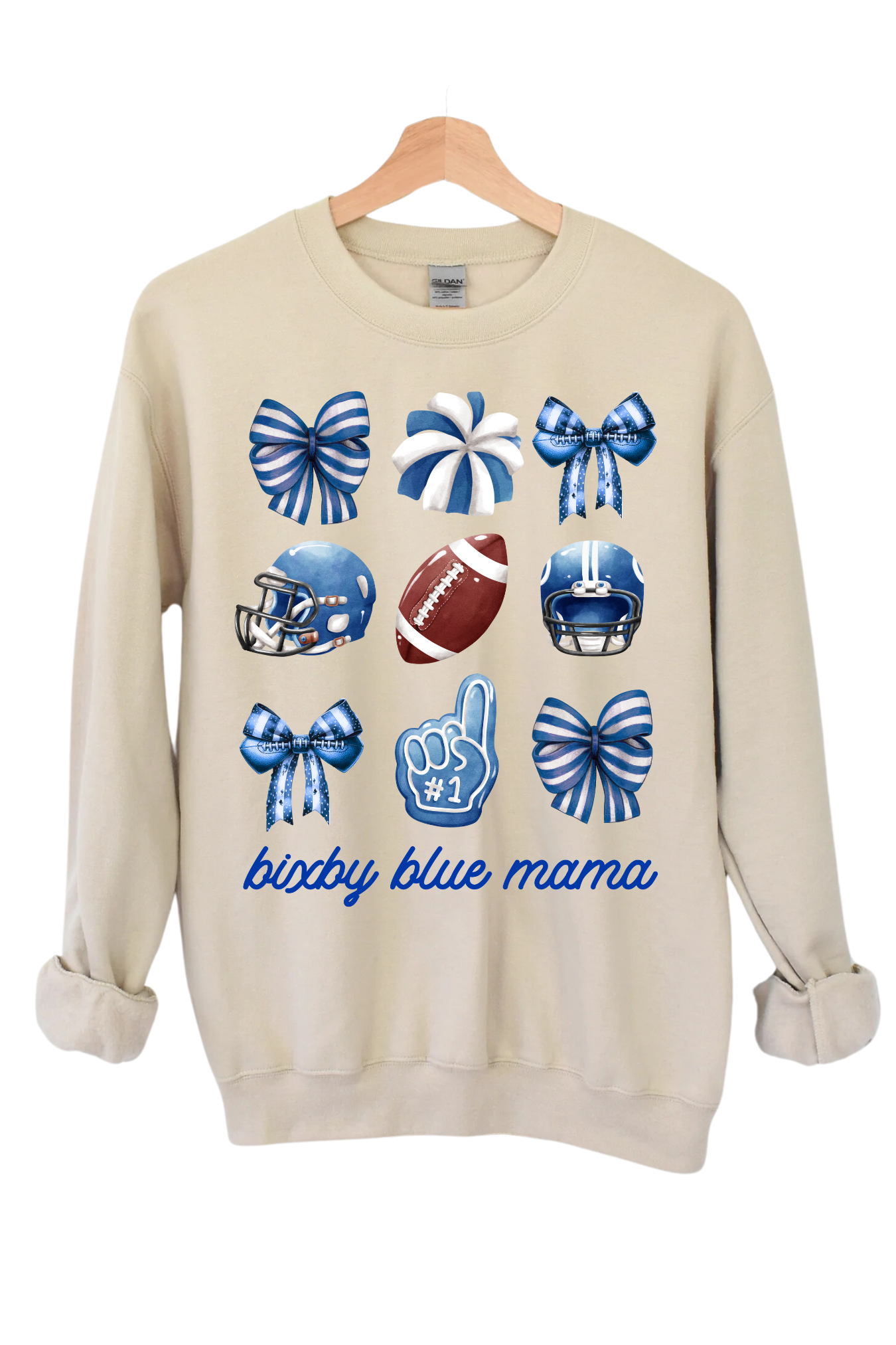 BIXBY BLUE MAMA CLASSIC CREWNECK SWEATSHIRT