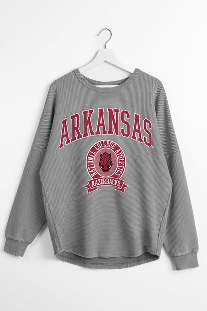 ARKANSAS RAZORBACKS TRAINING VINTAGE WASH CORDED PULLOVER