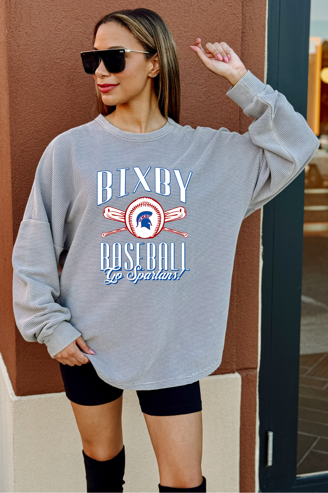 BIXBY BASEBALL WASHED CORDED PULLOVER