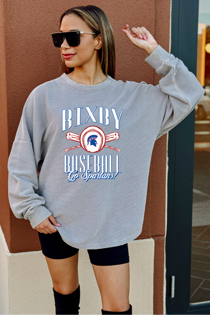 BIXBY BASEBALL WASHED CORDED PULLOVER