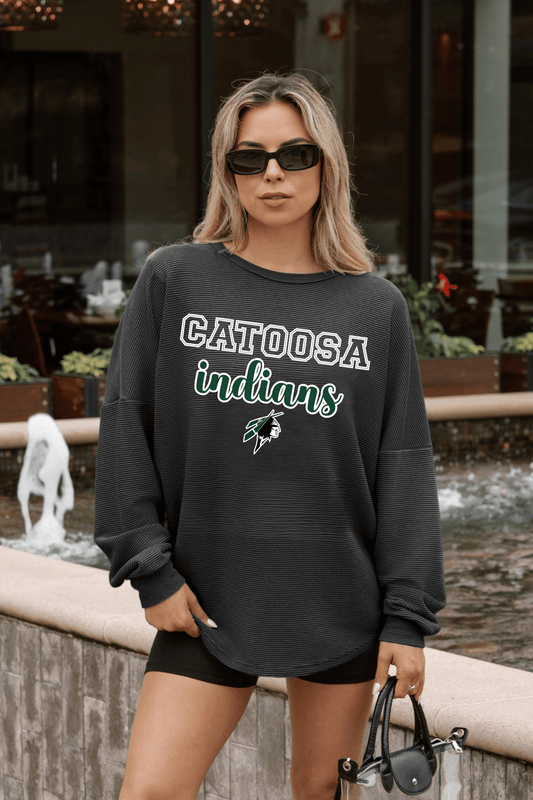 CATOOSA INDIANS WASHED CORDED PULLOVER - The Club