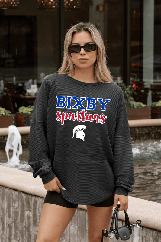 BIXBY SPARTANS WASHED CORDED PULLOVER - The Club