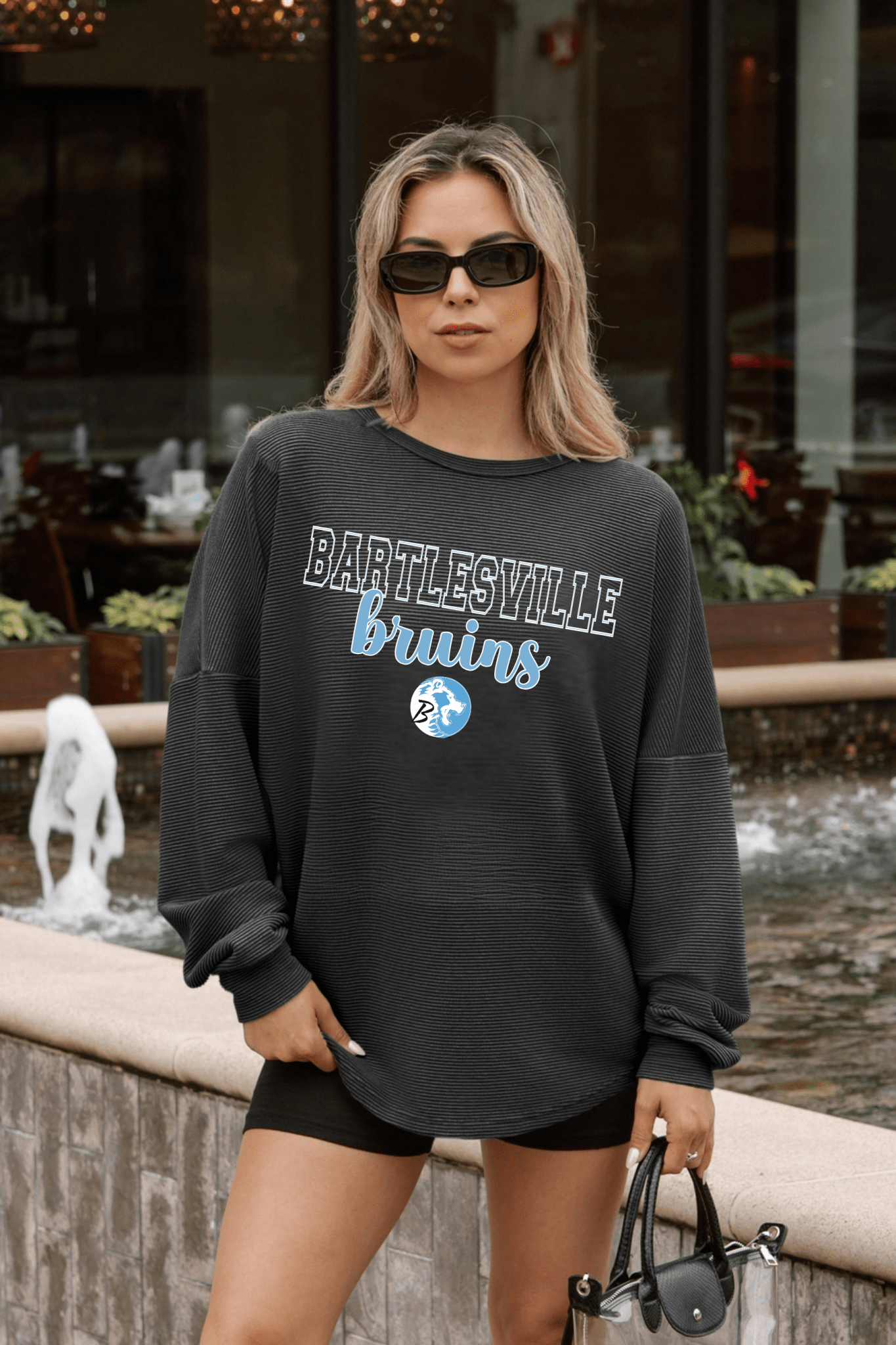 BARTLESVILLE BRUINS WASHED CORDED PULLOVER - The Club