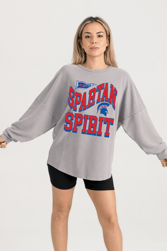 BIXBY SPARTANS WASHED CORDED PULLOVER - The Club