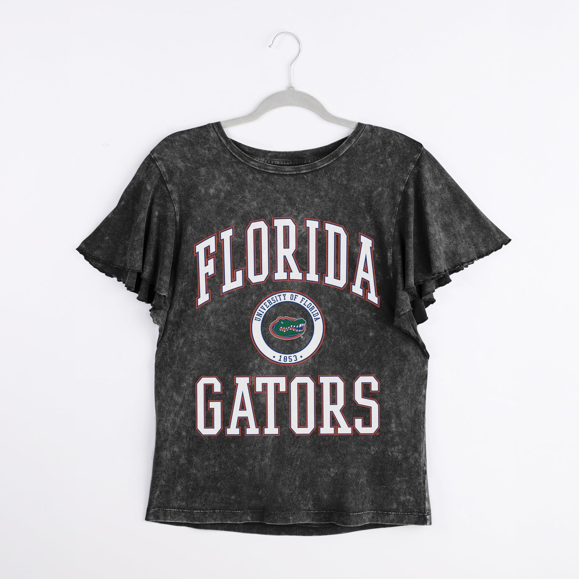 FLORIDA GATORS VICTORY MODE FLUTTER SLEEVE TEE IN BLACK