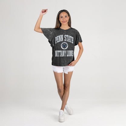 PENN STATE NITTANY LIONS VICTORY MODE FLUTTER SLEEVE TEE IN BLACK
