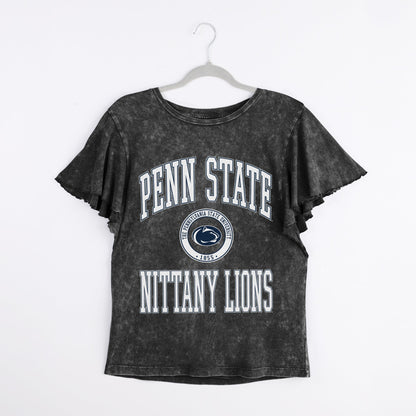 PENN STATE NITTANY LIONS VICTORY MODE FLUTTER SLEEVE TEE IN BLACK