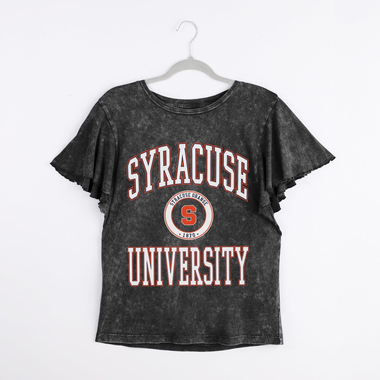 SYRACUSE ORANGE VICTORY MODE FLUTTER SLEEVE TEE IN BLACK
